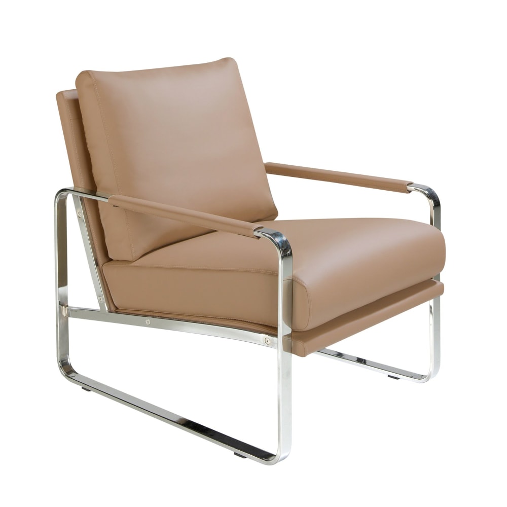 Fauteuil en similicuir taupe Fauteuil en similicuir taupe