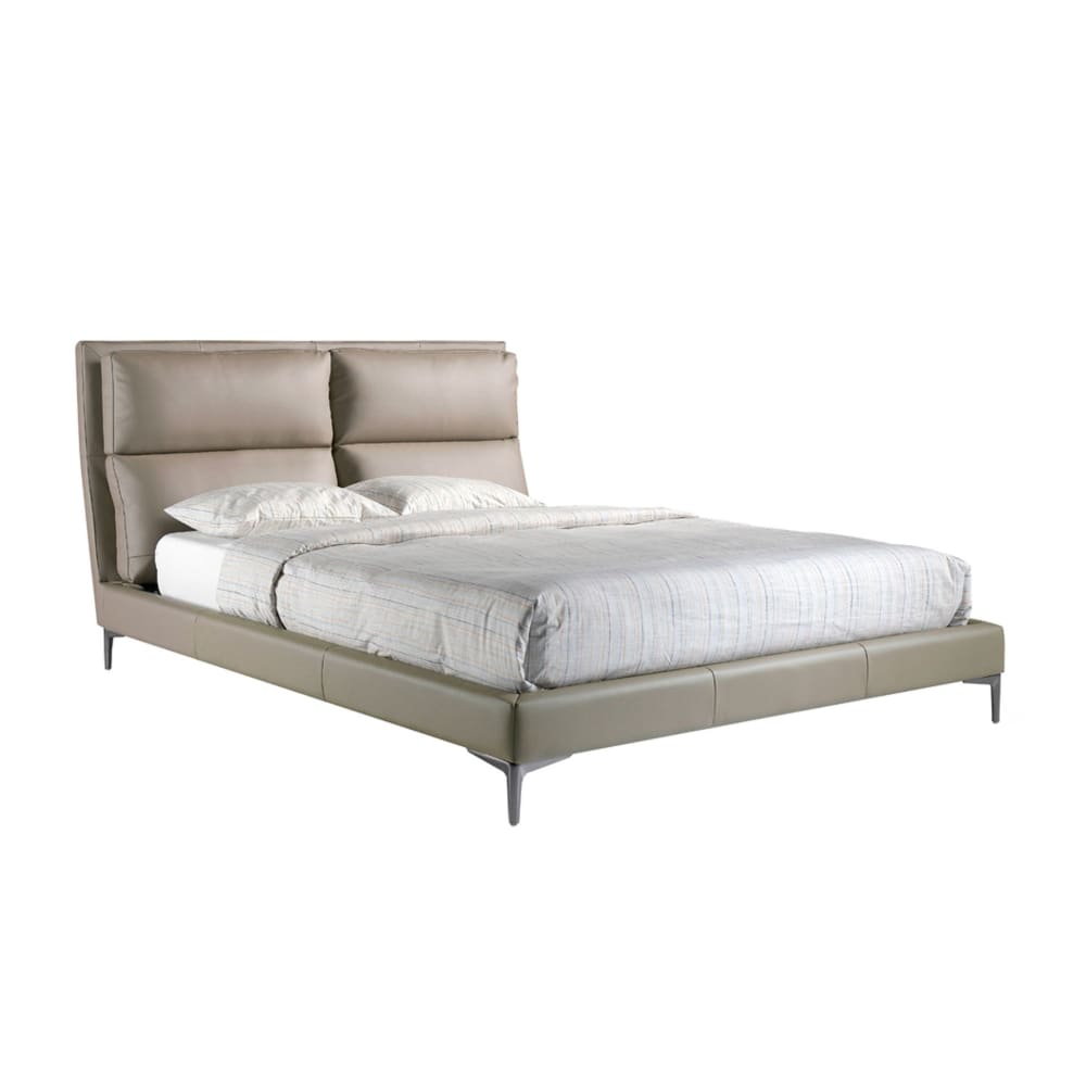 Letto rivestito in similpelle con cuscini regolabili - Angel