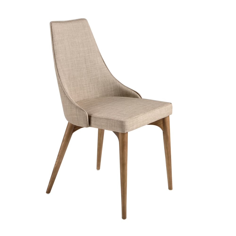 Chaise en tissu marron