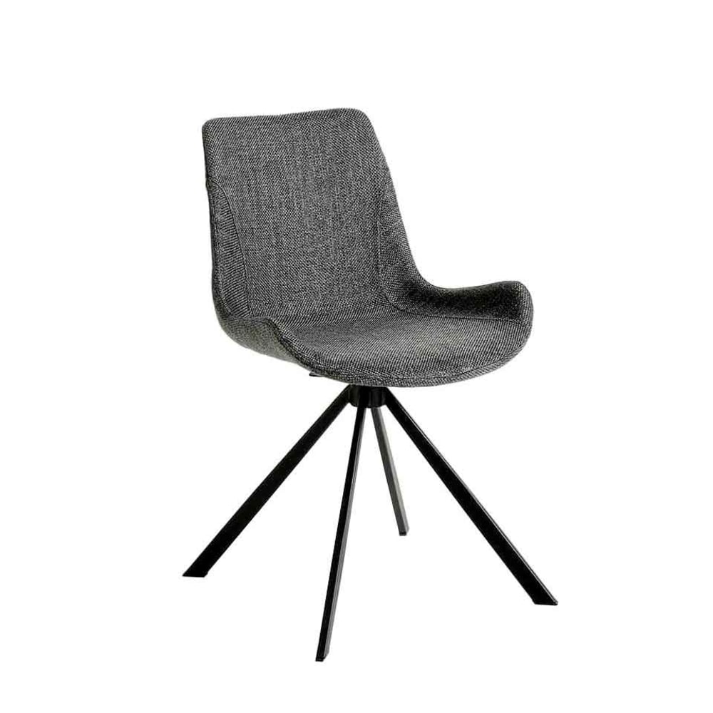 Silla giratoria tela gris oscuro