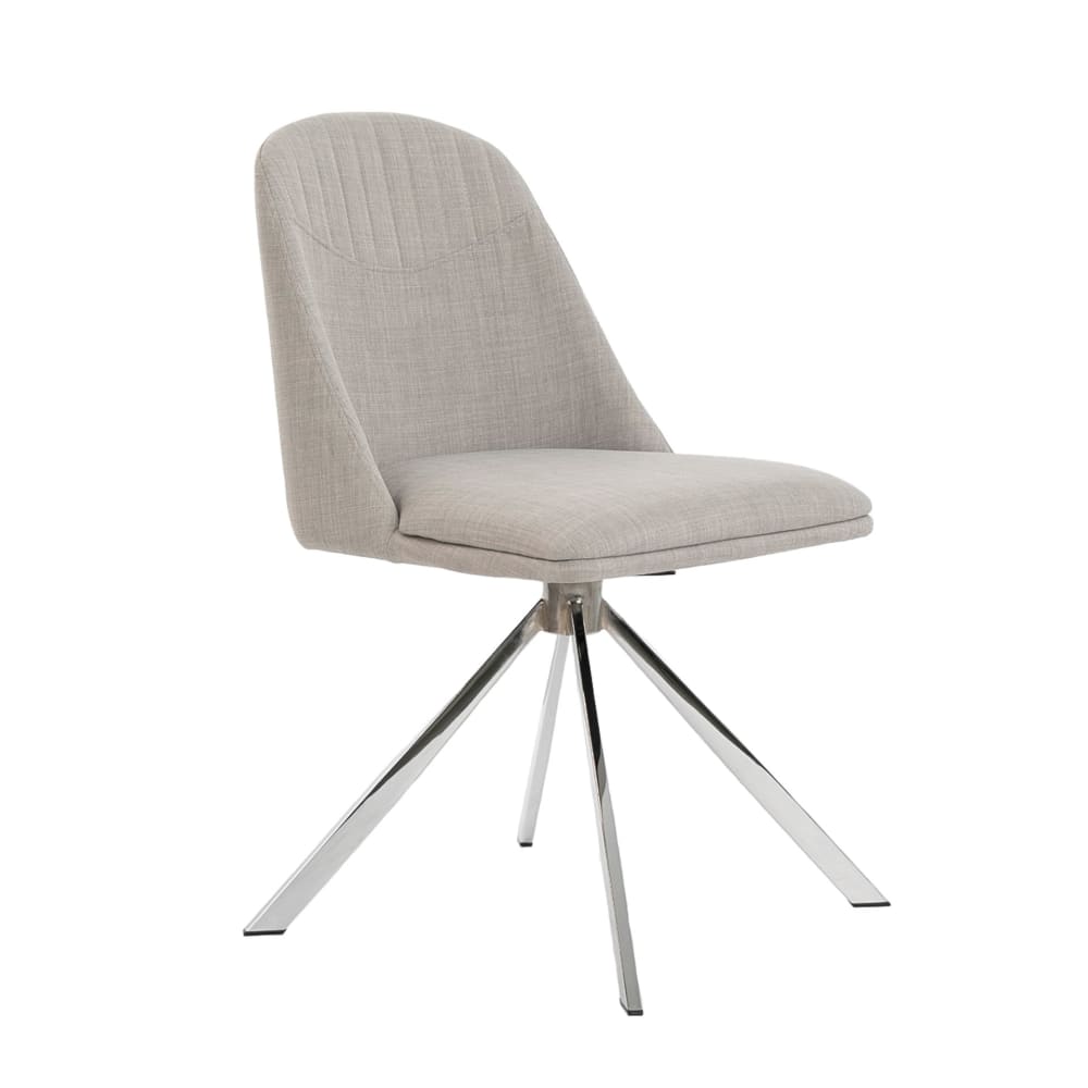 Chaise pivotante en tissu gris