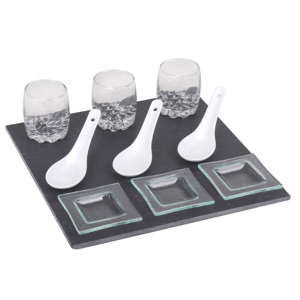 Wadiga Set amuse-bouches 10 pièces Noir Ardoise