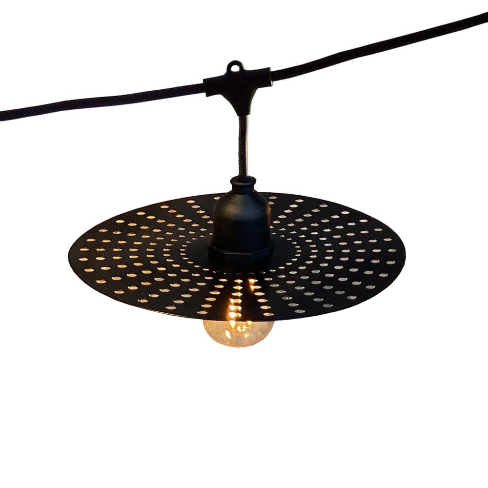PLANET LIGHT - Guirlande lumineuse en métal noir 10 ampoules 6m