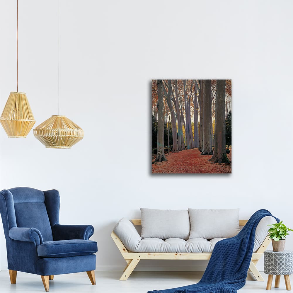 Tableau - Avenue Of Plane Trees - Santiago Rusiñol 60x75cm - Maisons du Monde