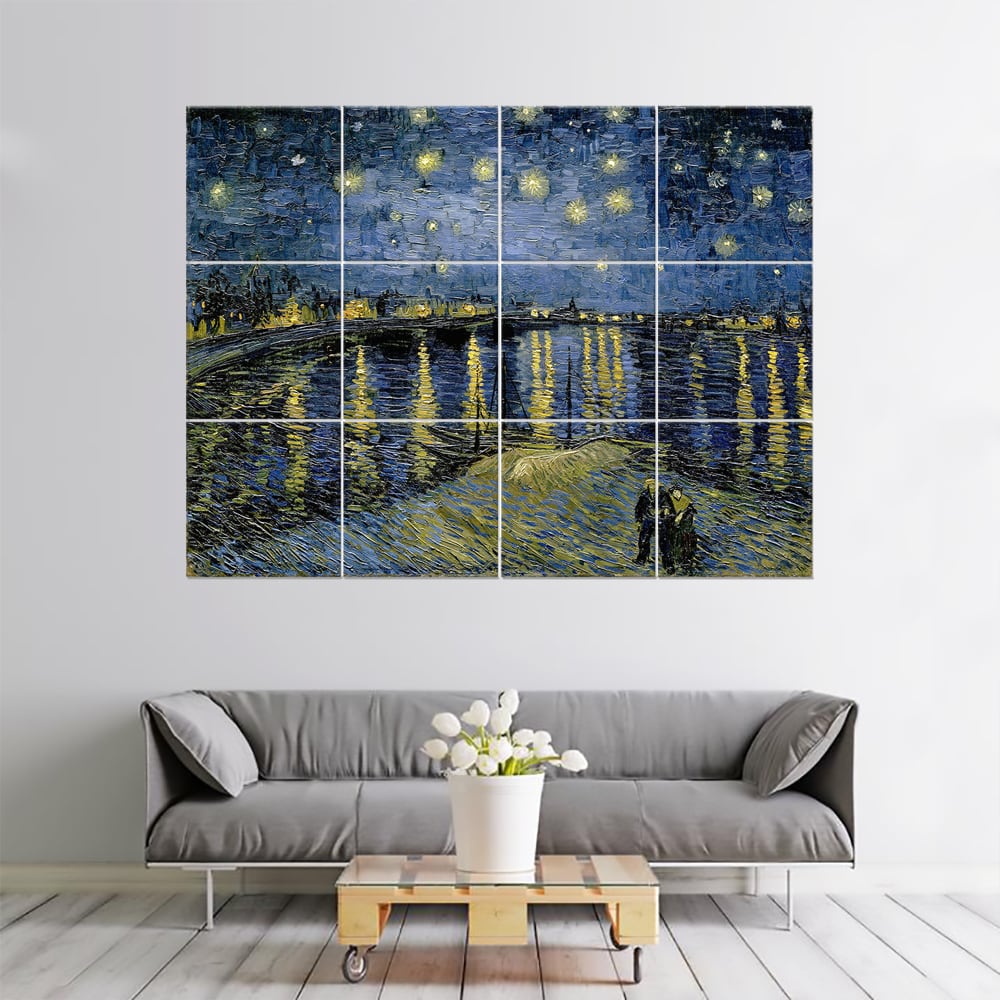 Tableau Nuit Étoilée sur le Rhône - Vincent Van Gogh 150x200cm