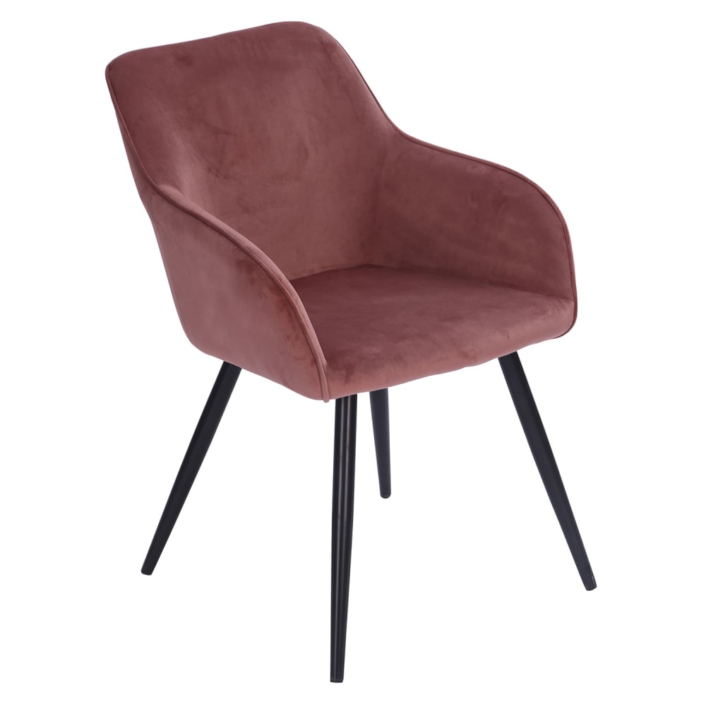 Sedia in stile vintage in velluto rosa - Modello Classico chic - Velluto