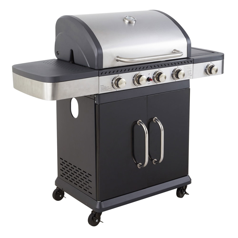 Barbecue au gaz 4 brûleurs - inox