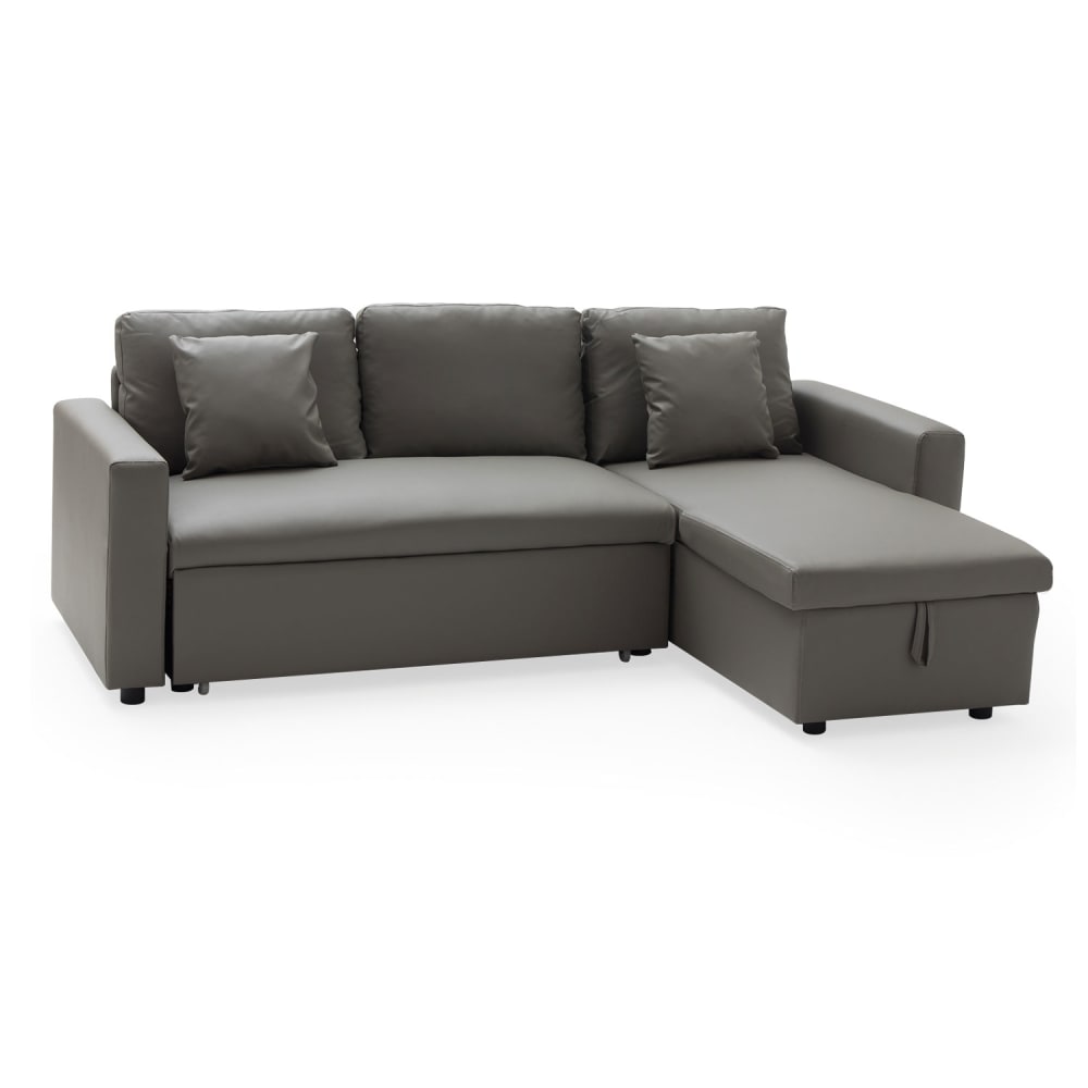 Canapé d'angle convertible - taupe