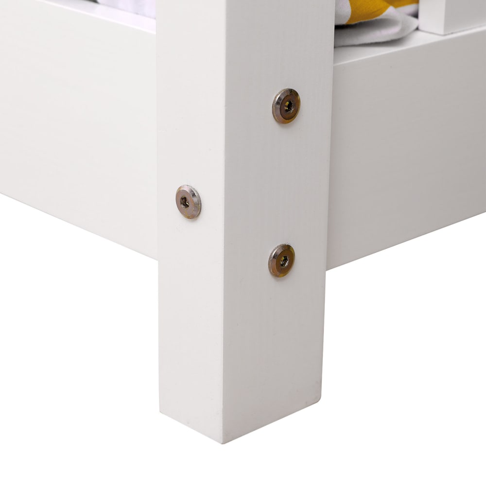 Lit cabane pour enfant 190x90cm blanc (Happy Garden) - Image 2