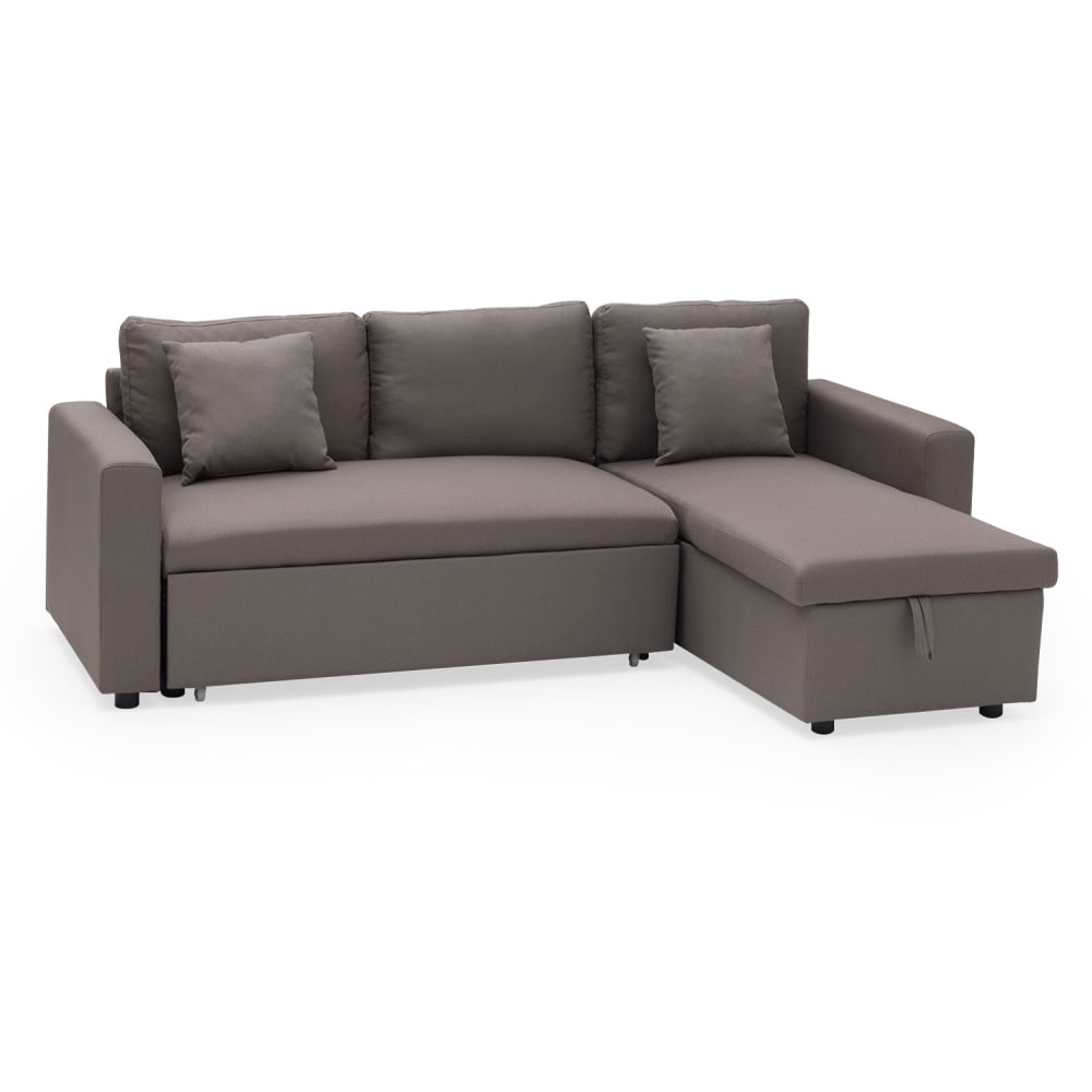 Canapé d'angle convertible - taupe