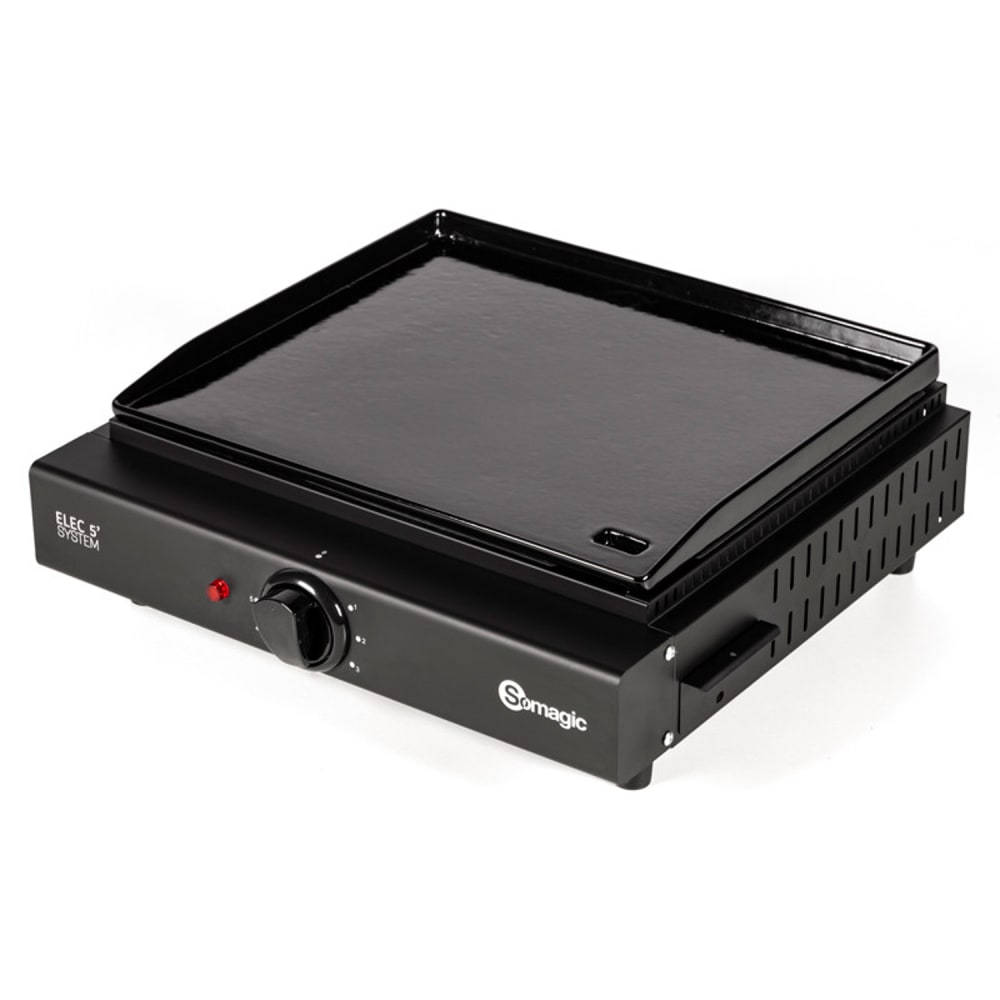 Plancha électrique avec plaque en fonte noire