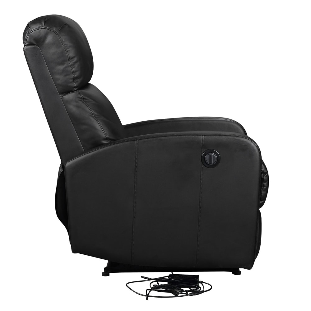 Fauteuil électrique inclinable en simili noir - Maisons du Monde