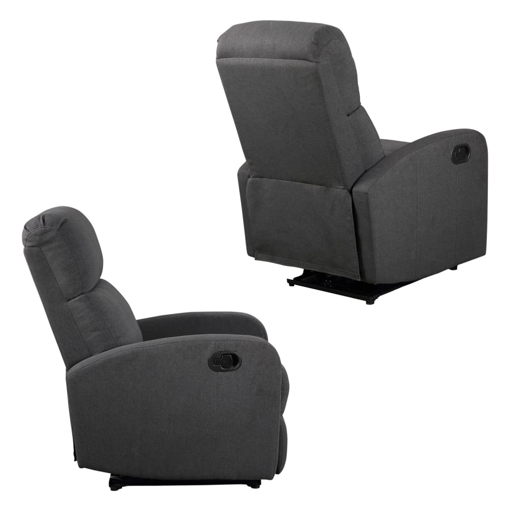 Fauteuil inclinable en tissu anthracite