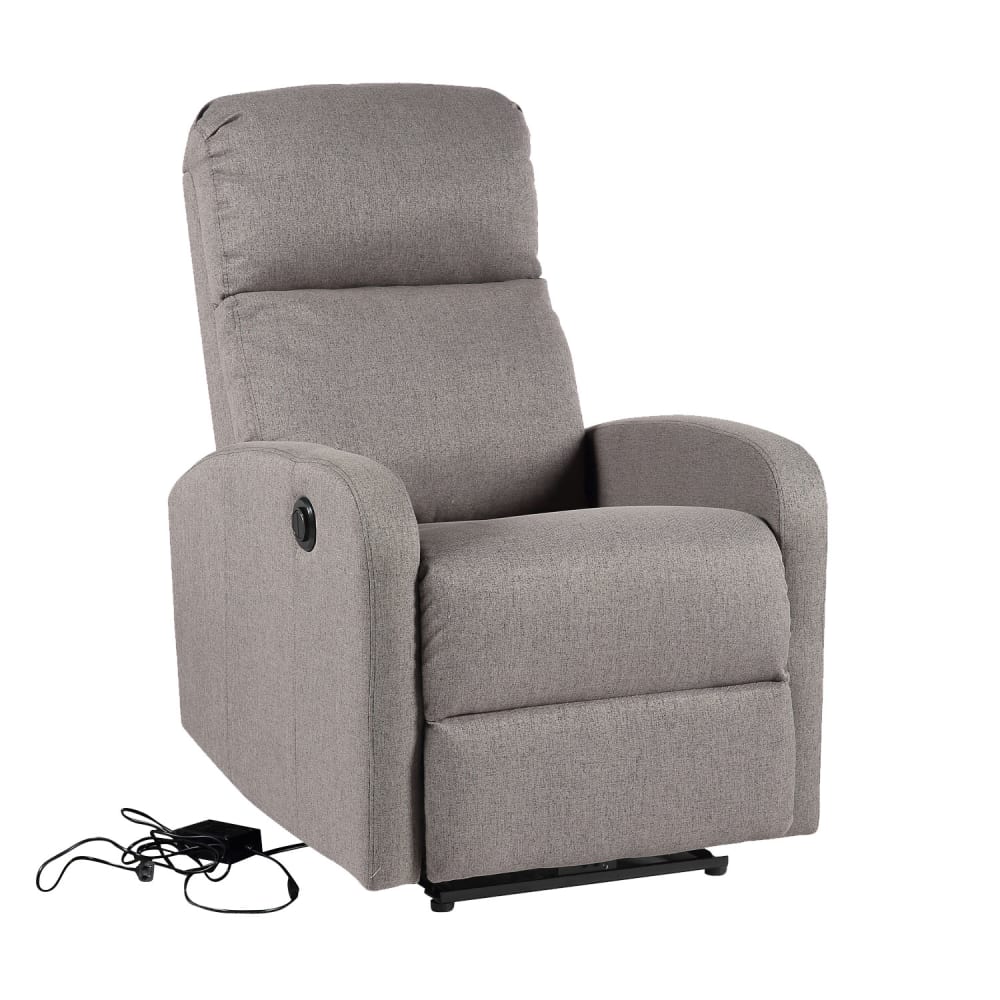 Fauteuil électrique inclinable en tissu gris