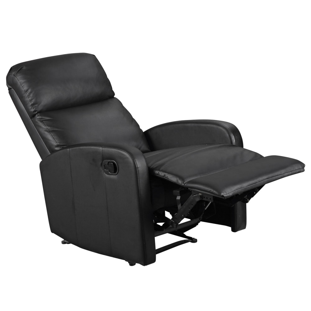 Fauteuil inclinable en simili noir - Maisons du Monde