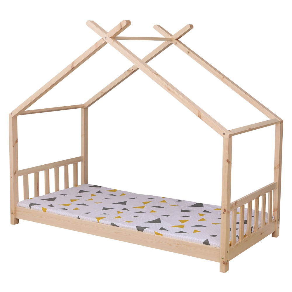 Lit cabane pour enfant 190x90cm bois (Happy Garden) - Image 3