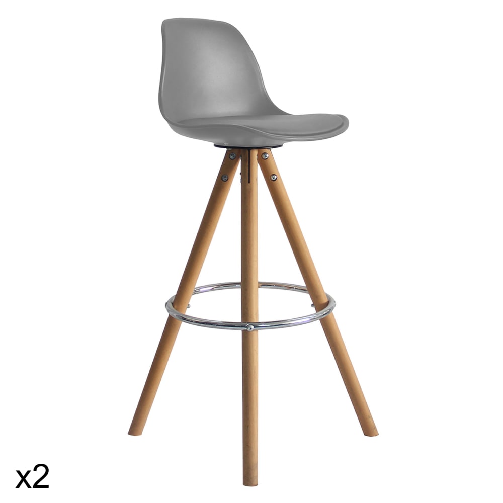 Lot de 2 tabourets style