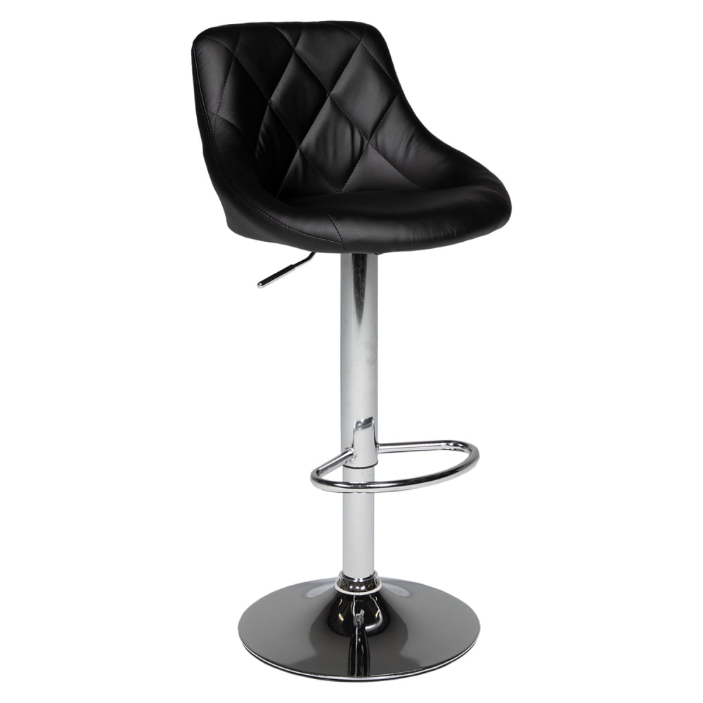 Tabouret de bar en simili cuir noir