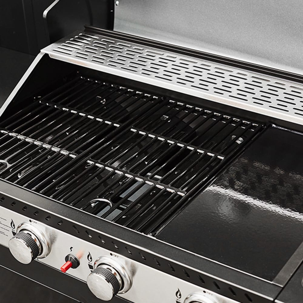 Cuisine extérieure barbecue au gaz 3 brûleurs évier desserte - Maisons du Monde