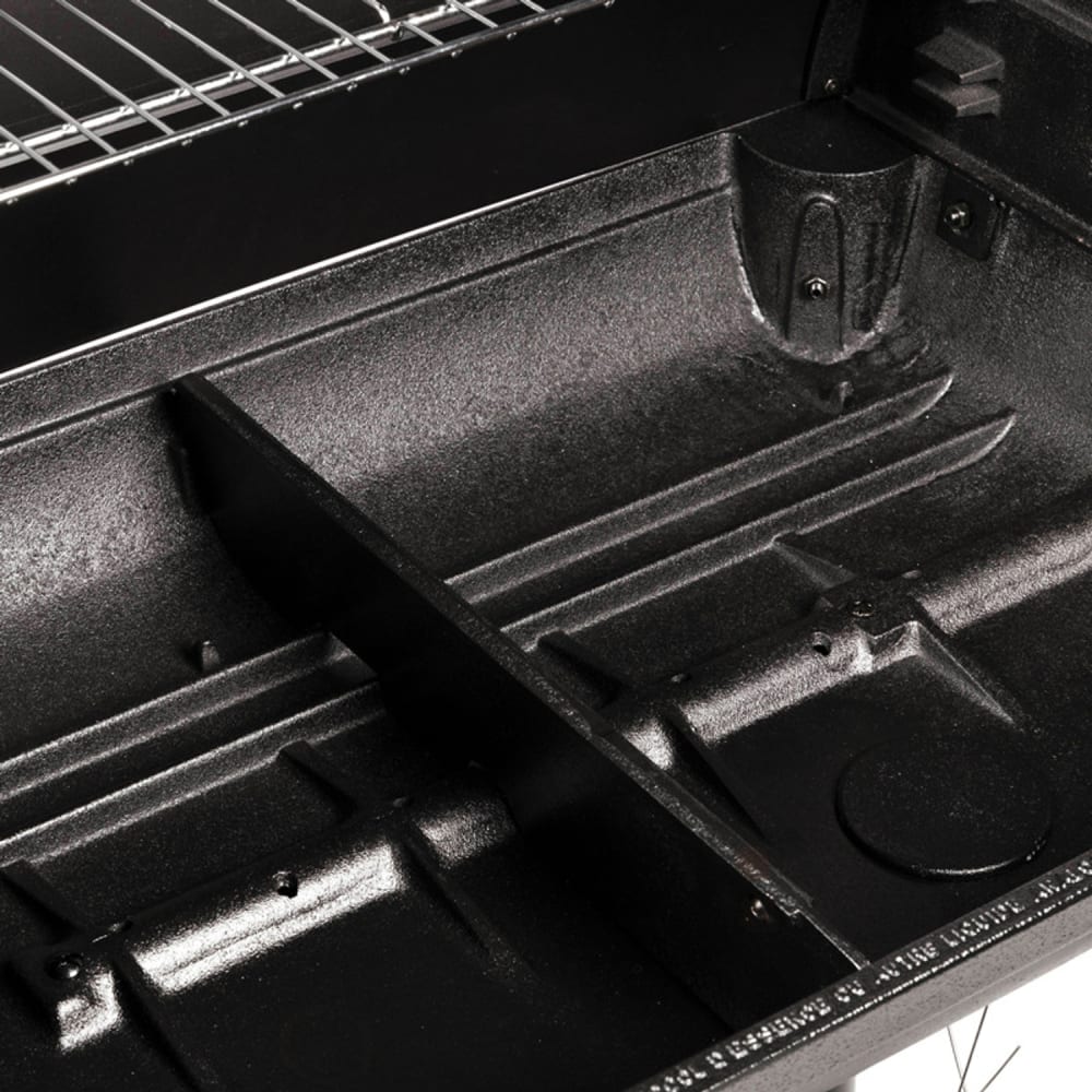 Barbecue au charbon de bois en fonte et acier noir et gris