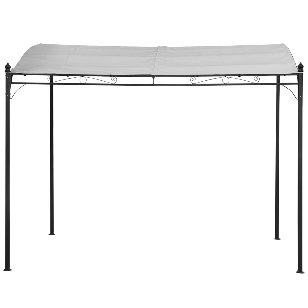 Pergola murale 3 × 2,5m en acier anthracite avec toile beige - Maisons du Monde