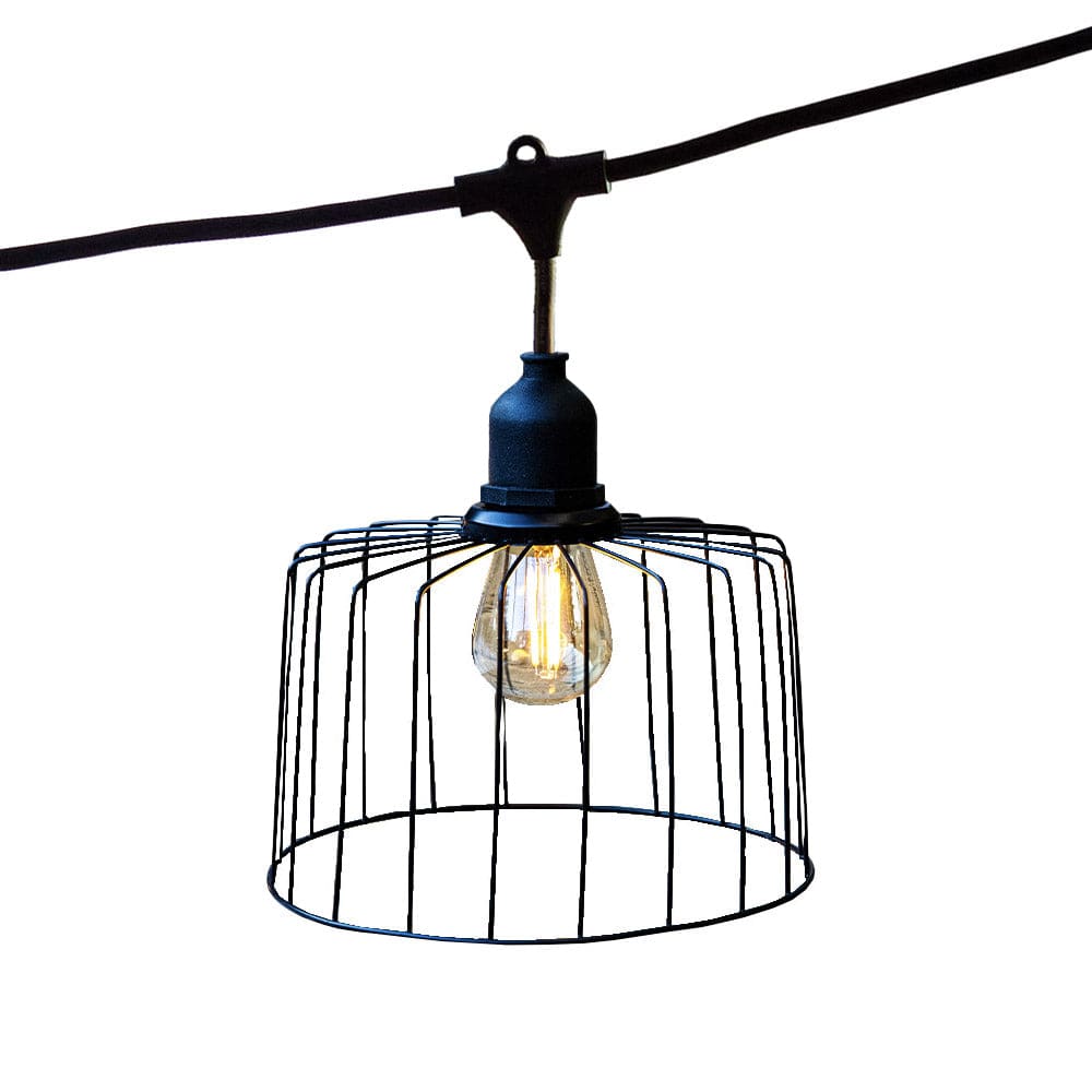 Guirlande chapeau métal Metal Noir 6M 10xE27