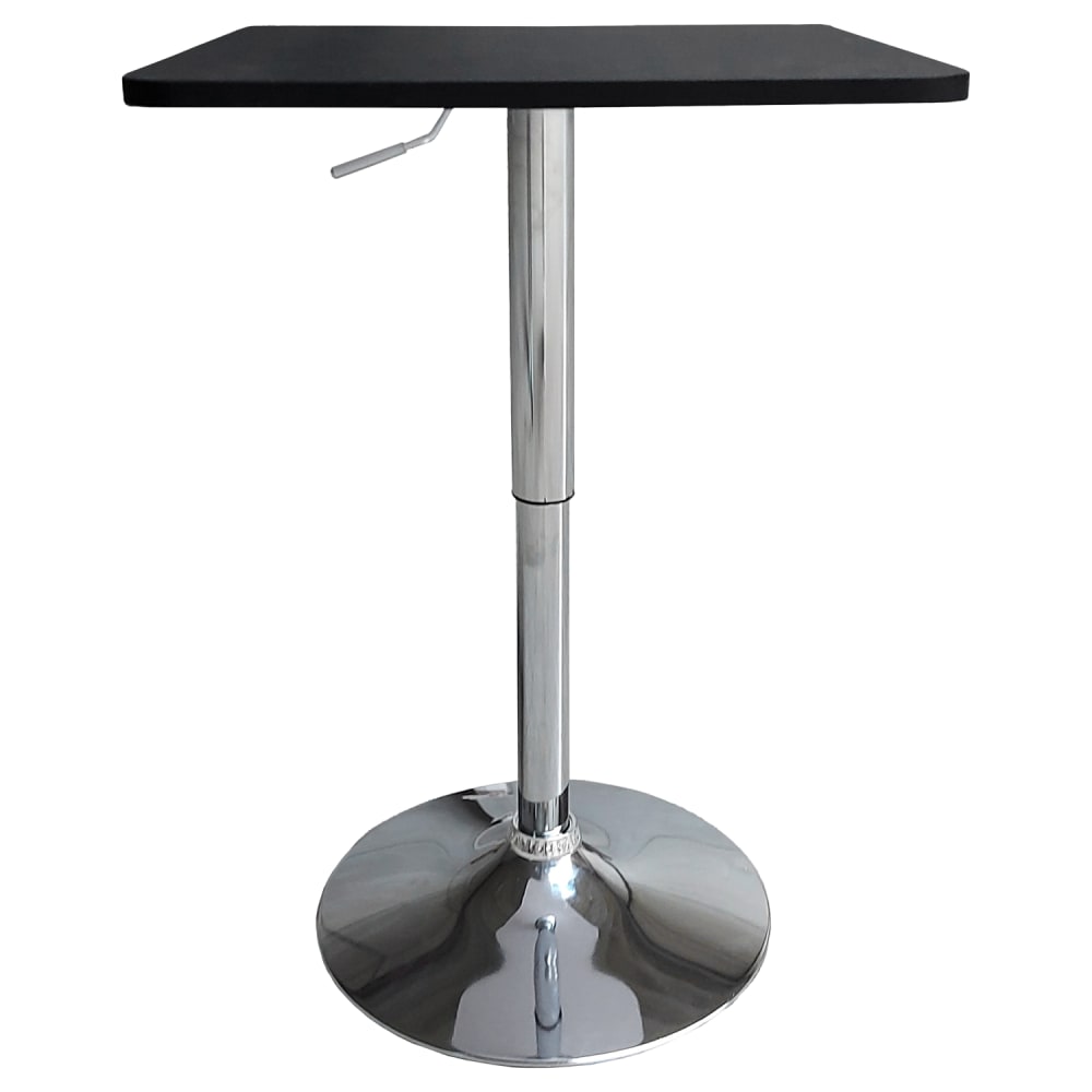 Mesa de bar negra cuadrada y cromada - Maisons du Monde