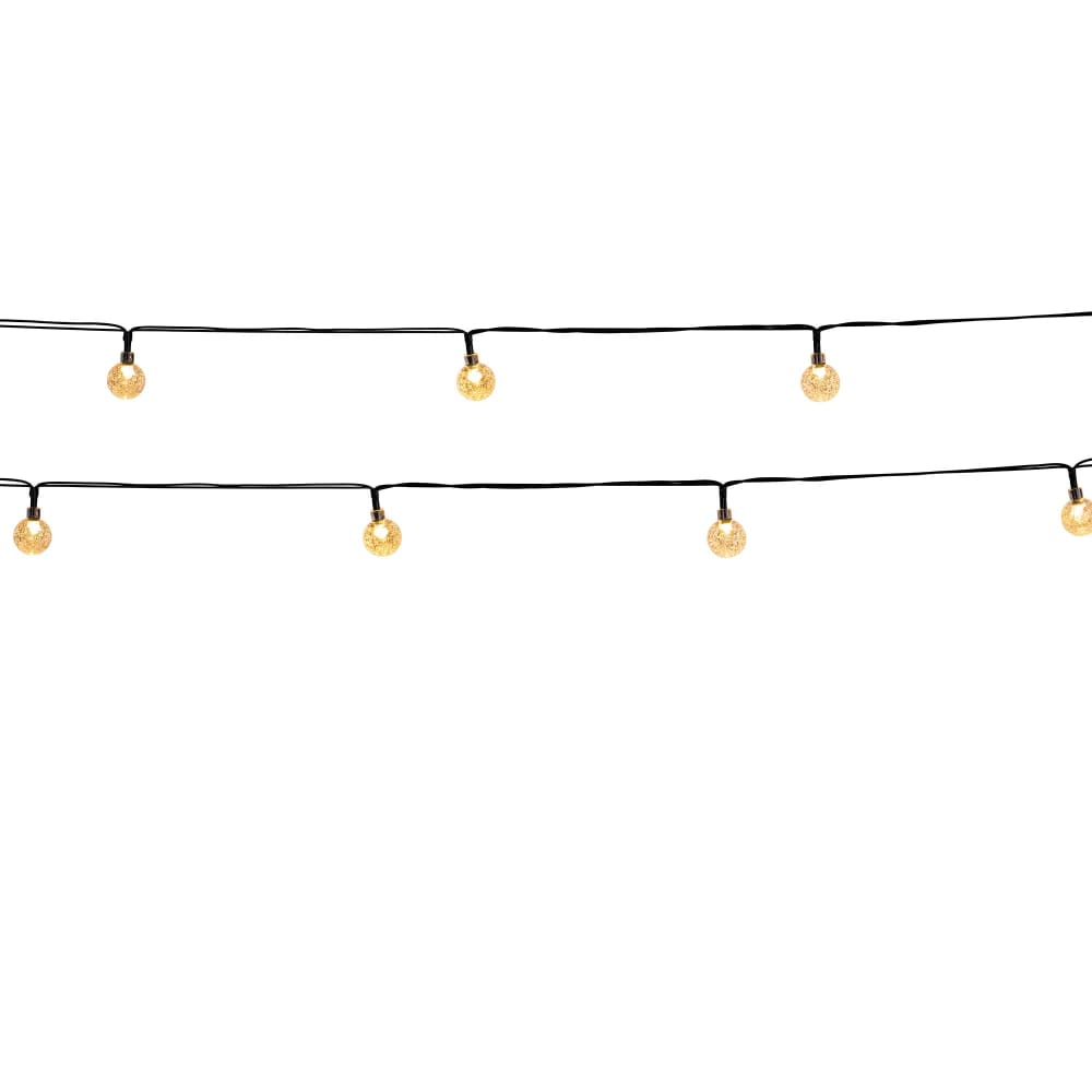 Guirlande solaire 20 globes Plastique Noir 5.8M