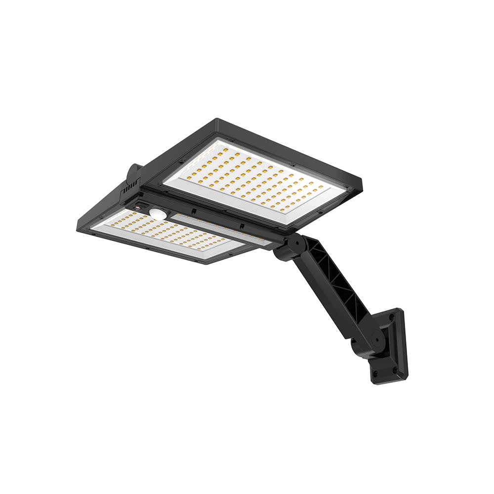 Spot solaire à deux têtes détecteur ABS Noir 8,5W