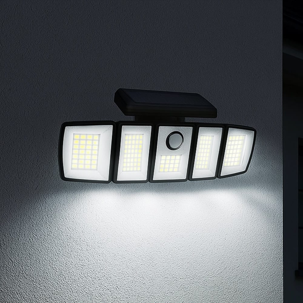 Foco con sensor solar negro 1000lm
