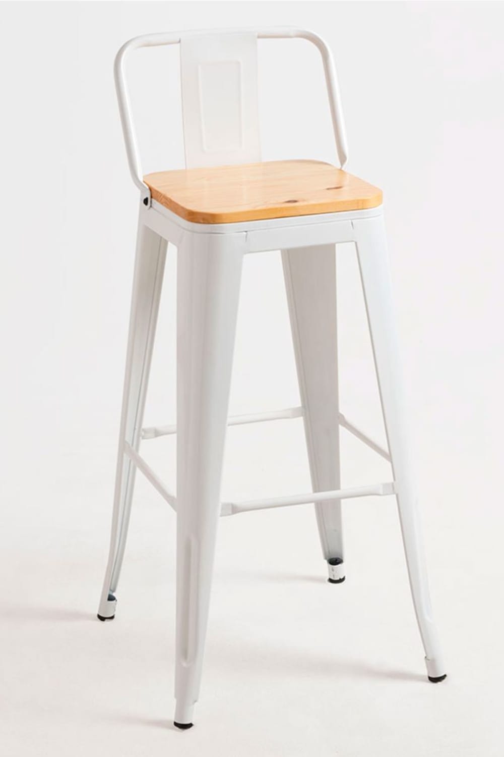 Pack 2 taburetes color blanco en acero reforzado - Maisons du Monde