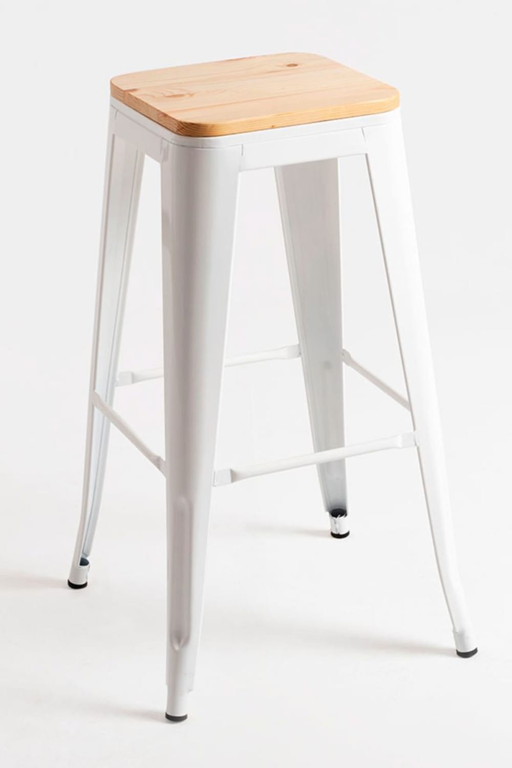 Pack 2 taburetes color blanco en acero reforzado - Maisons du Monde