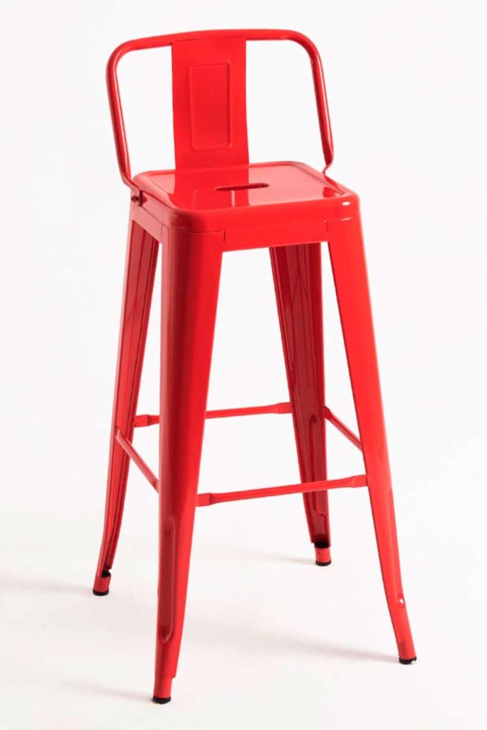 Pack 2 taburetes color rojo en acero reforzado - Maisons du Monde