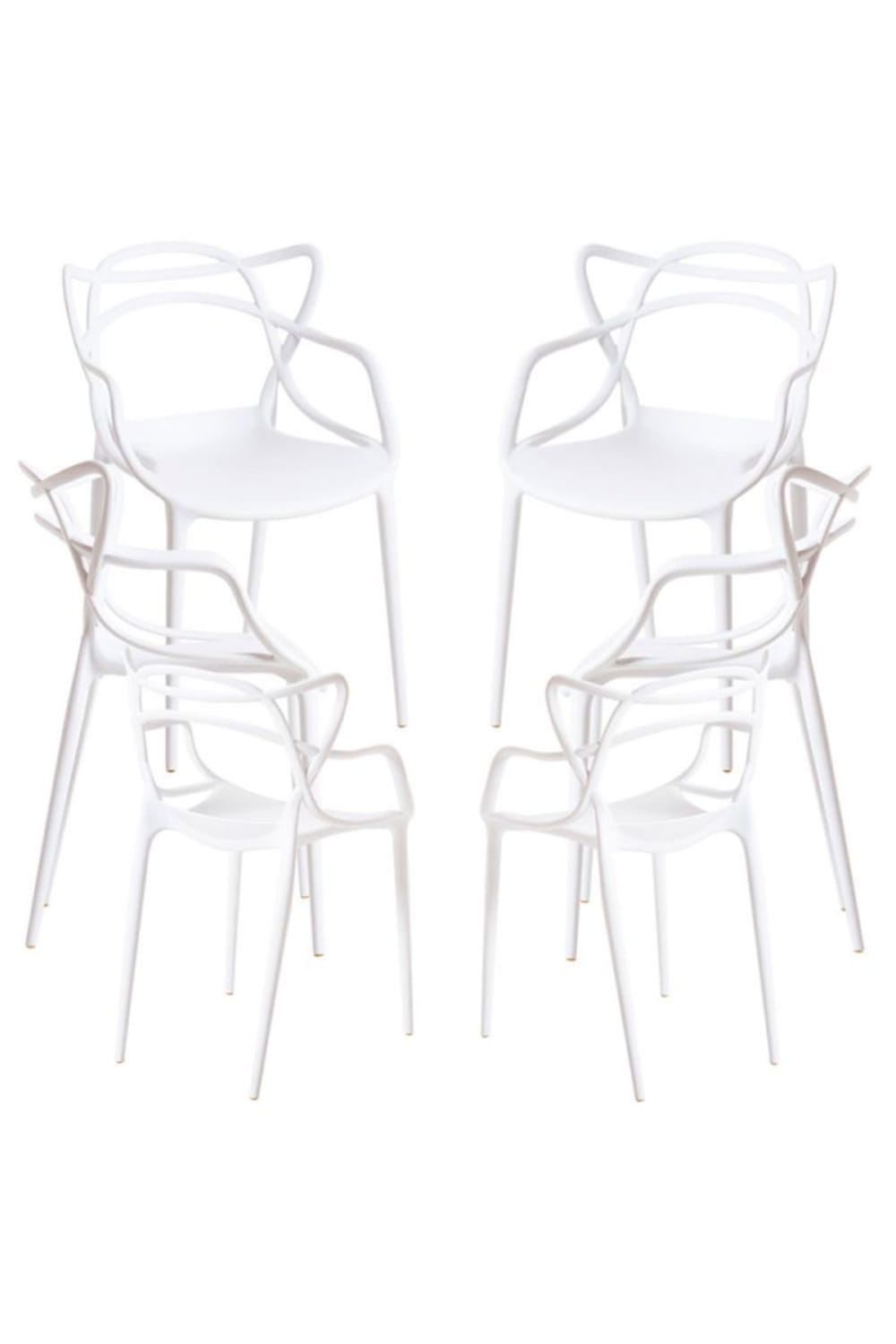 Pack 6 sillas color blanco en polipropileno - Maisons du Monde