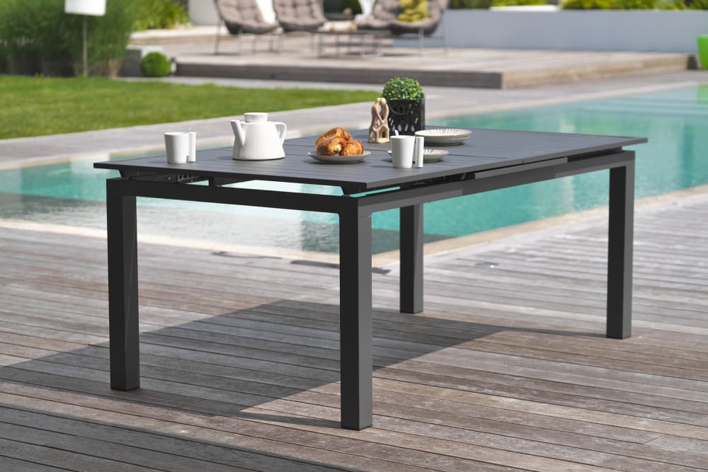 Mesa de jardín 12 plazas de aluminio