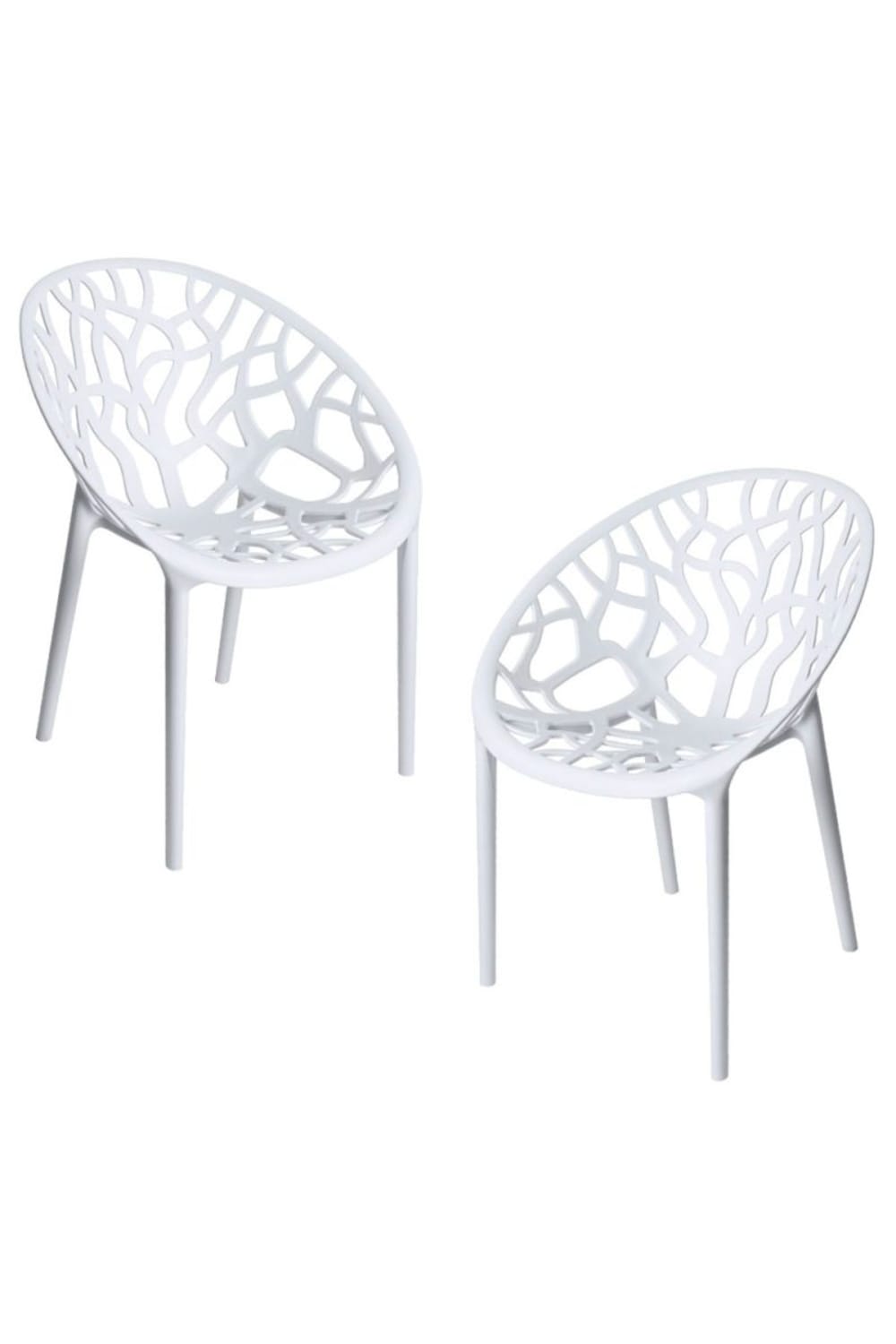 Pack 2 sillas color blanco en polipropileno