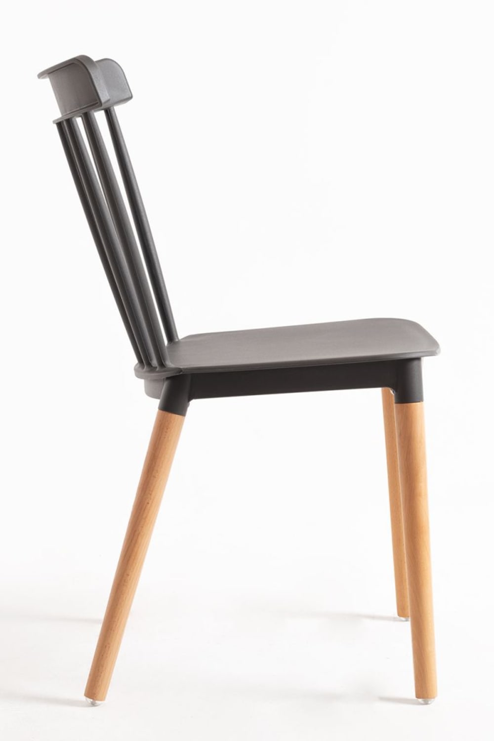 Pack 2 sillas color gris oscuro en polipropileno - Maisons du Monde