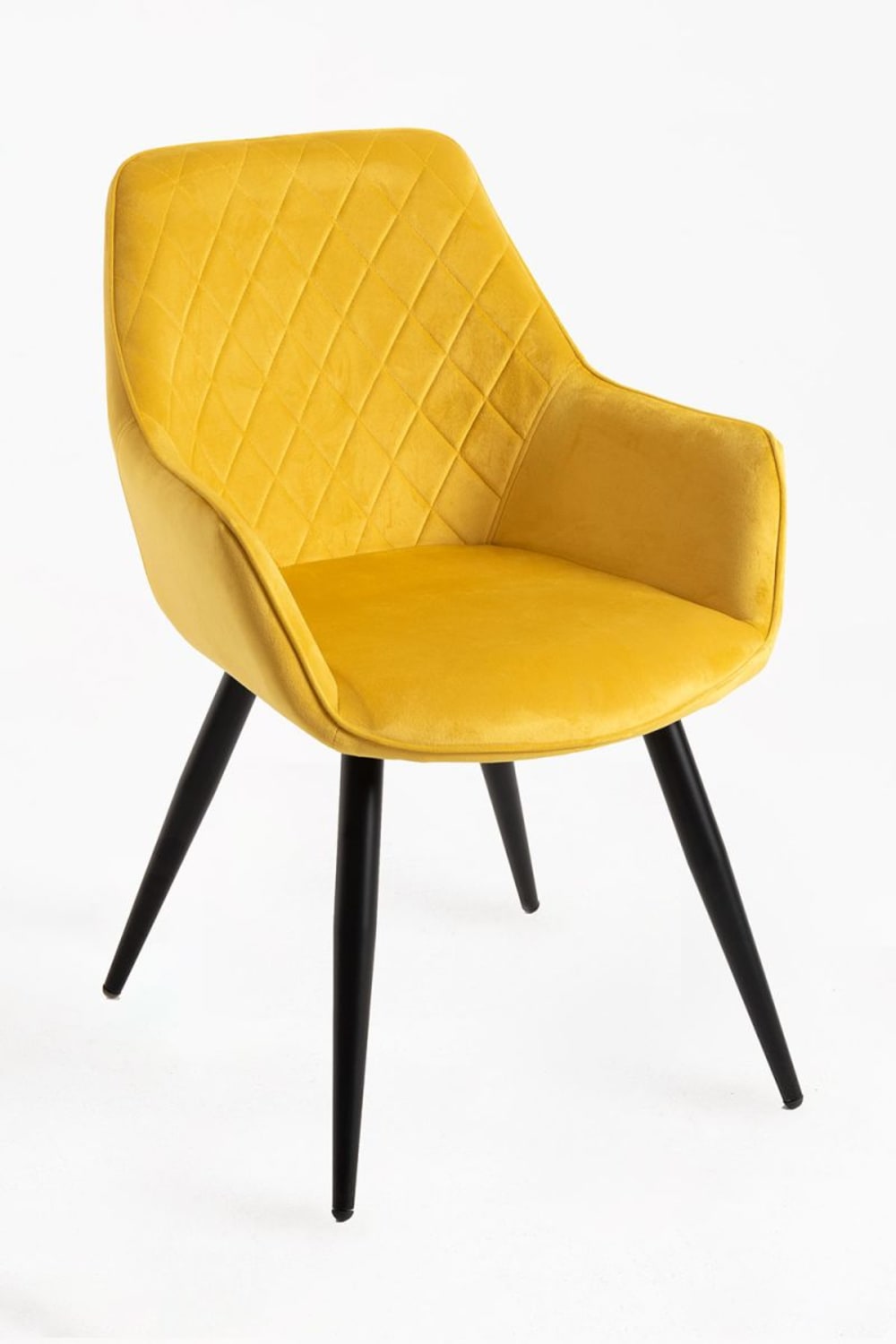Pack 2 sillas color amarillo en terciopelo - Maisons du Monde