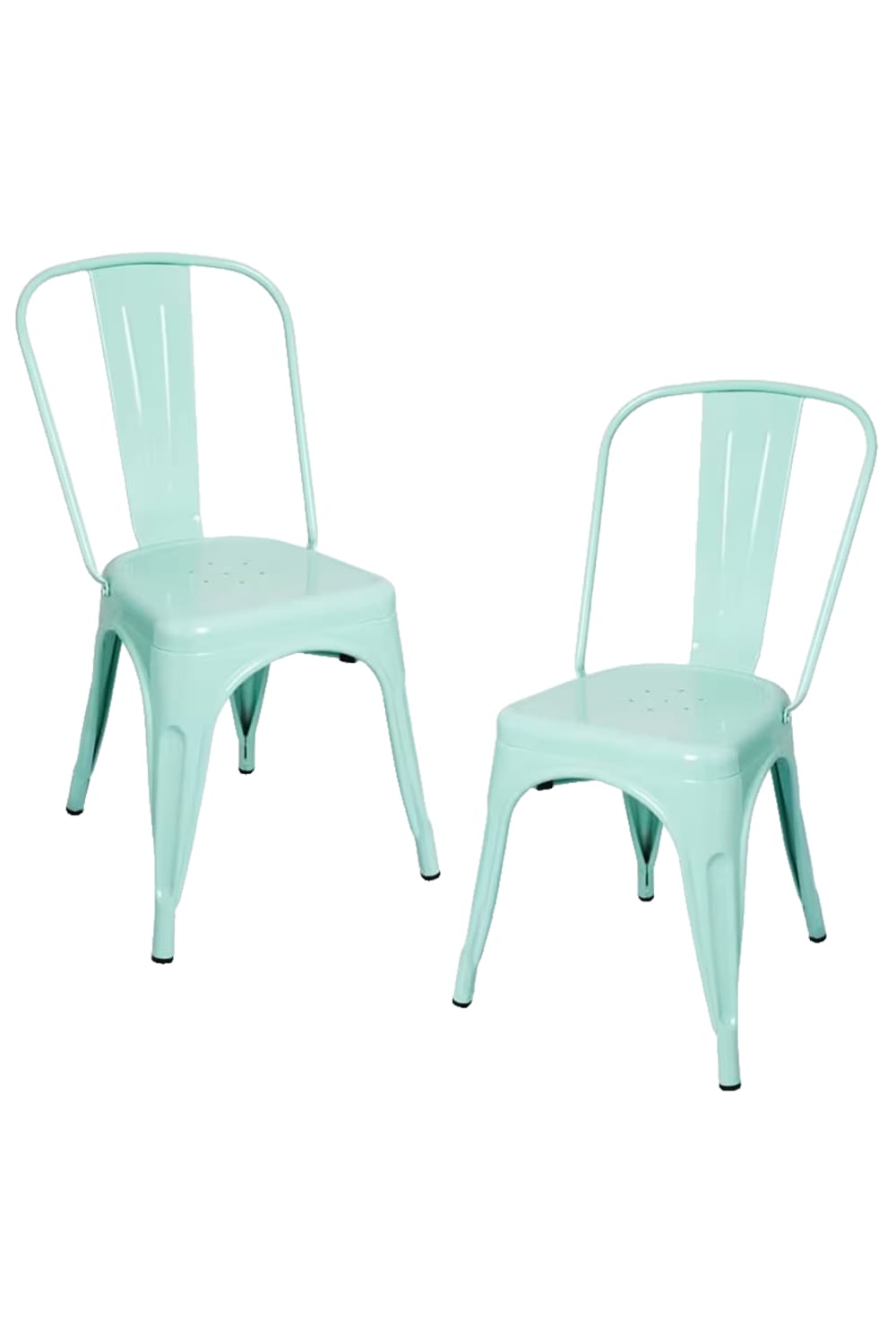 Pack 2 sillas color verde menta en acero reforzado