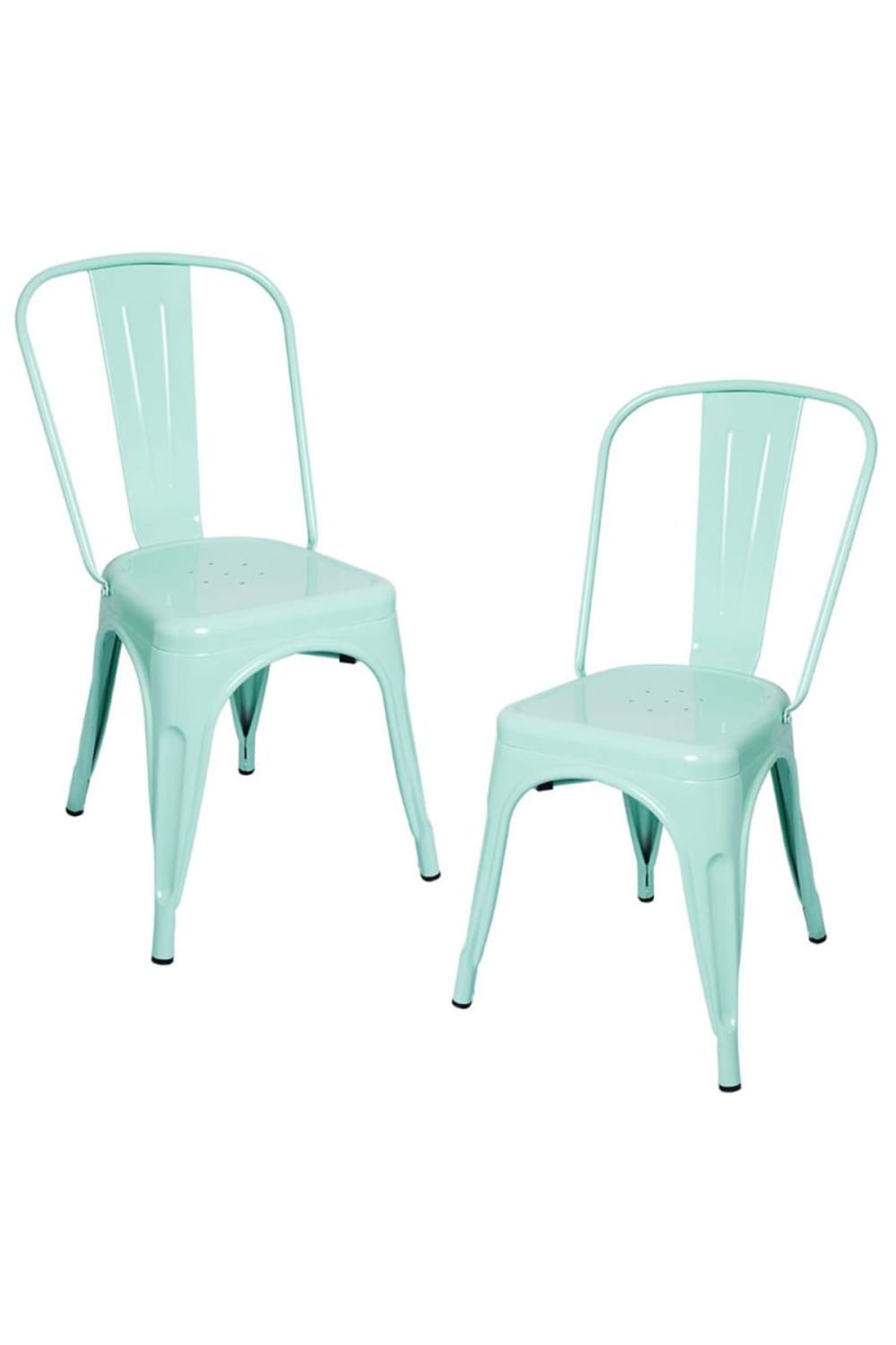 Pack 2 sillas color verde menta en acero reforzado - Maisons du Monde