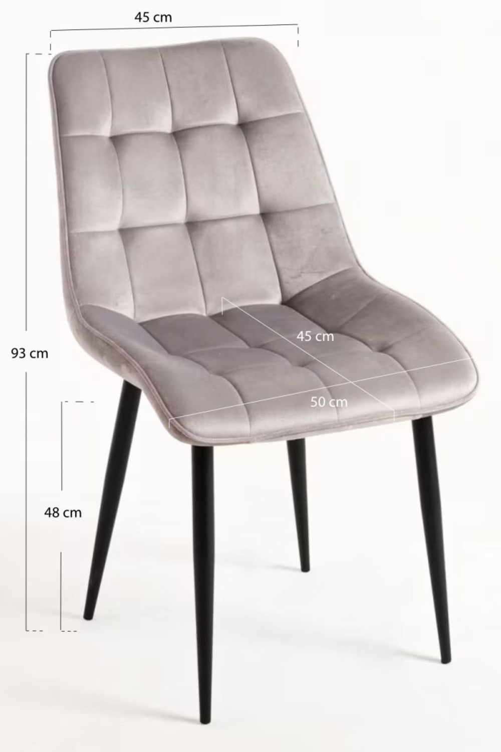 Silla en color gris de estilo con