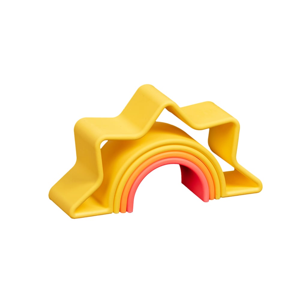 Dëna toys Soleil à empiler en silicone Neon Multicolore Silicone Poly Organo Siloxane - 19x12x6cm