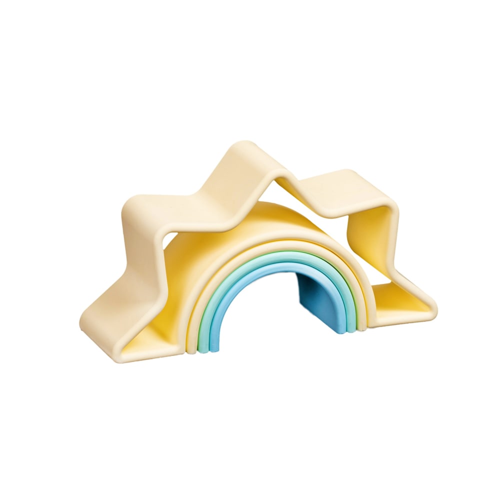 Dëna toys Soleil à empiler en silicone Pastel Multicolore Silicone Poly Organo Siloxane - 19x12x6cm