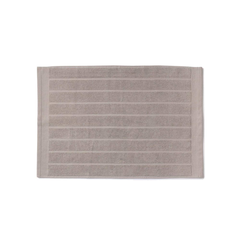 Alfombra de baño de algodón egipcio rizo color gris. 50x70cm