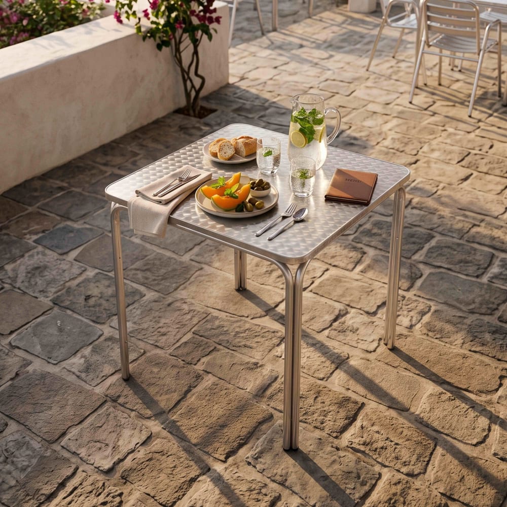 Table de jardin carrée en aluminium - Maisons du Monde