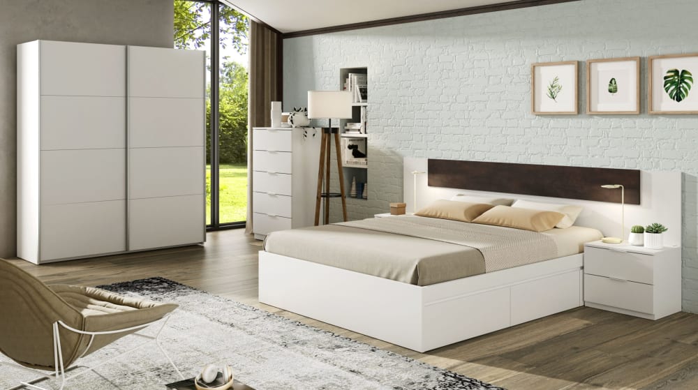 Cómoda con 5 cajones Haya - blanco artik - Maisons du Monde