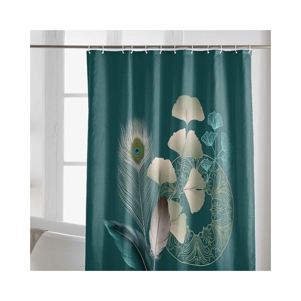 Rideau de douche bleu 180x200cm - Maisons du Monde