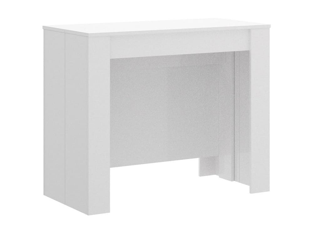 Console extensible effet bois blanc