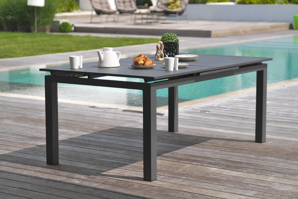 Mesa de jardín 10 plazas de aluminio