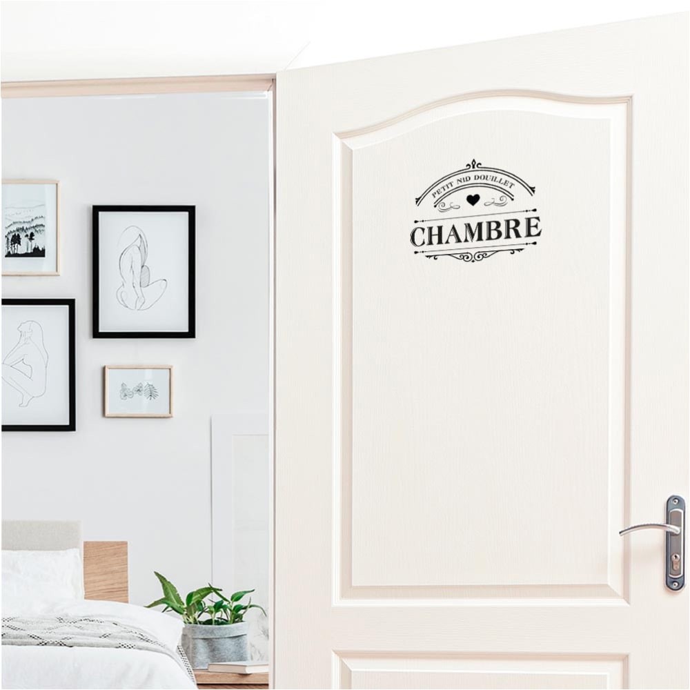 Sticker décoratif de porte chambre 18x16cm - Maisons du Monde